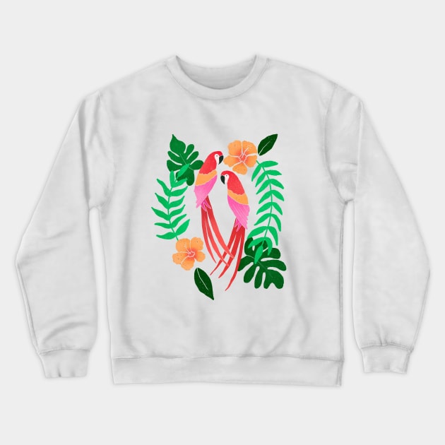 red and green parrots Crewneck Sweatshirt by Home Cyn Home 